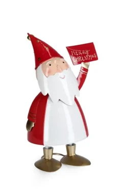 Oggettistica>Bizzotto BABBO CLAUS STAND MERRY XMAS H19