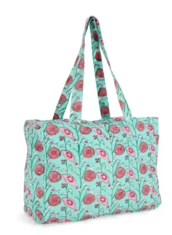 Accessori In Tessuto>Bizzotto BORSA MARE EMELIE VERDE SME 50X37