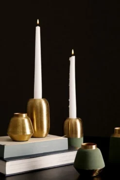 Coprivasi>Bizzotto BOTTIGLIA DECORATIVA SAAD VERDE GOLD H8