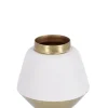 Coprivasi>Bizzotto BOTTIGLIA DECORATIVA SAAD BIANCO ORO H8