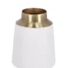Coprivasi>Bizzotto BOTTIGLIA DECORATIVA SAAD BIANCO ORO H10
