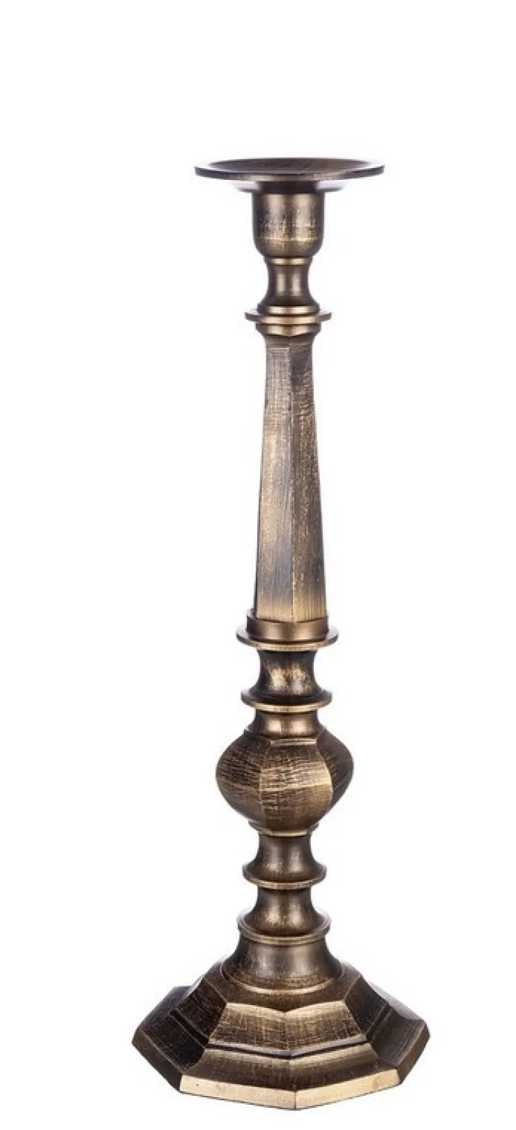 Portacandele>Bizzotto CANDELABRO CHANDANA 1FUOCO BRUNITO H53