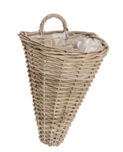 Ceste Decorative>Bizzotto CESTA 1M RANDY CONO GRIGIO H38