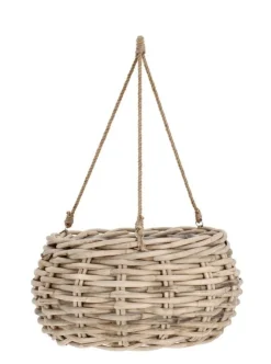 Ceste Decorative>Bizzotto CESTA SOSP. YULIA GRIGIO D60X30H