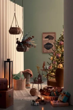 Ceste Decorative>Bizzotto CESTA SOSP. YULIA GRIGIO D40X20H