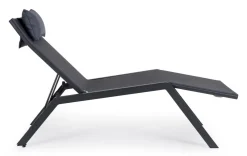 Lettini, Sdraio E Chaise Longue>Bizzotto CHAISE LONGUE IN ALLUMINIO ANTRACITE JX55 - KRION