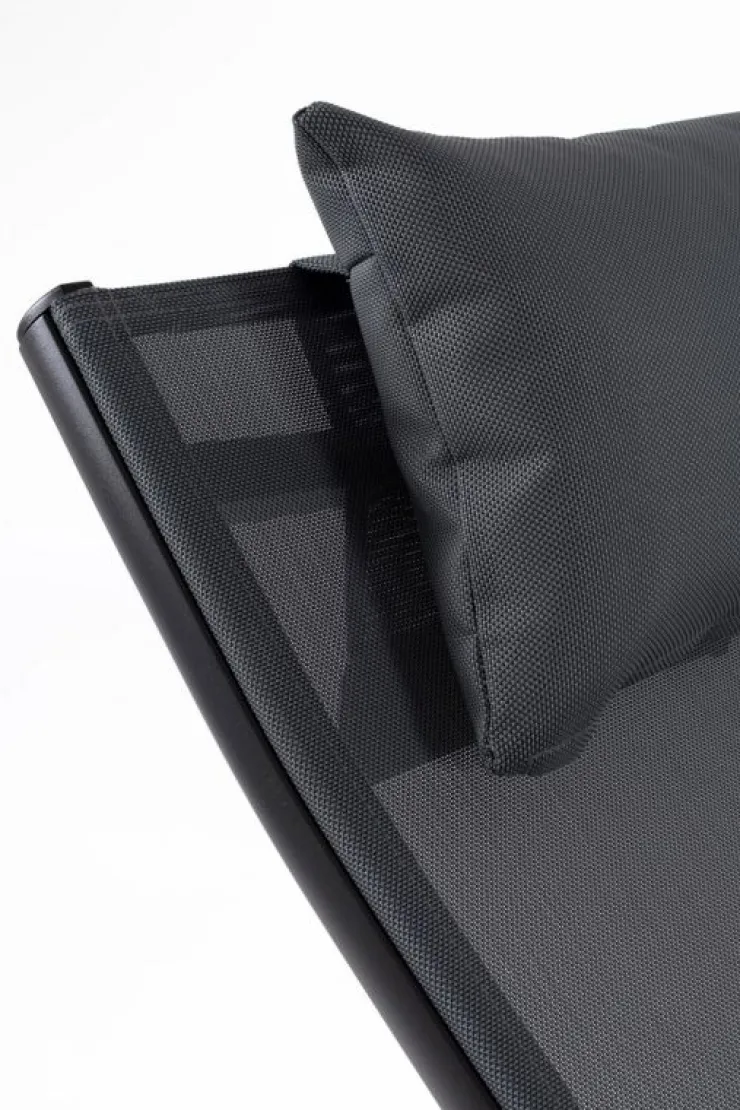 Lettini, Sdraio E Chaise Longue>Bizzotto CHAISE LONGUE IN ALLUMINIO ANTRACITE JX55 - KRION