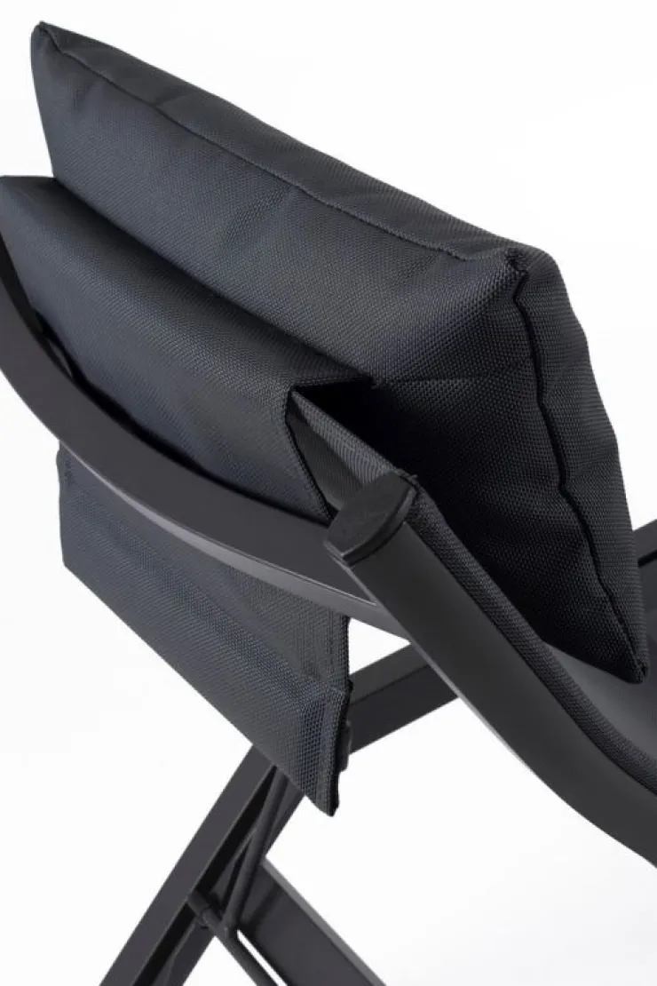 Lettini, Sdraio E Chaise Longue>Bizzotto CHAISE LONGUE IN ALLUMINIO ANTRACITE JX55 - KRION