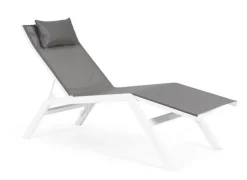 Lettini, Sdraio E Chaise Longue>Bizzotto CHAISE LONGUE IN ALLUMINIO BIANCO JX11 - KRION