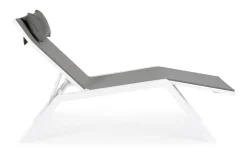 Lettini, Sdraio E Chaise Longue>Bizzotto CHAISE LONGUE IN ALLUMINIO BIANCO JX11 - KRION