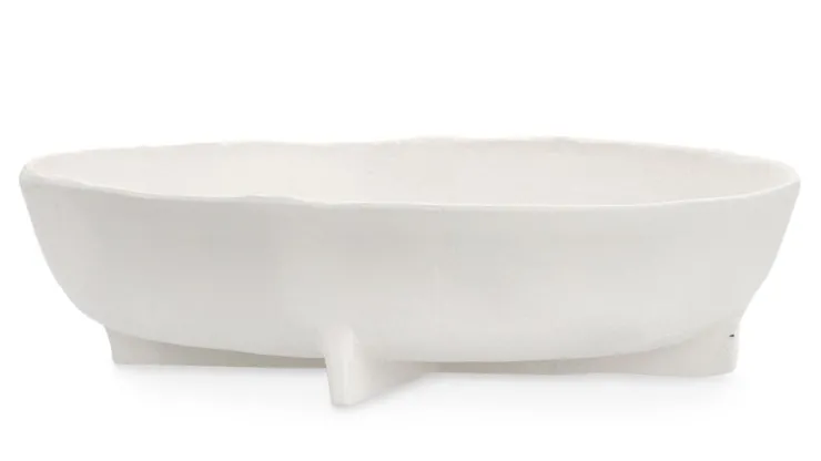 Coprivasi>Bizzotto CIOTOLA DECORATIVA HISAR BIANCO 31X30,5