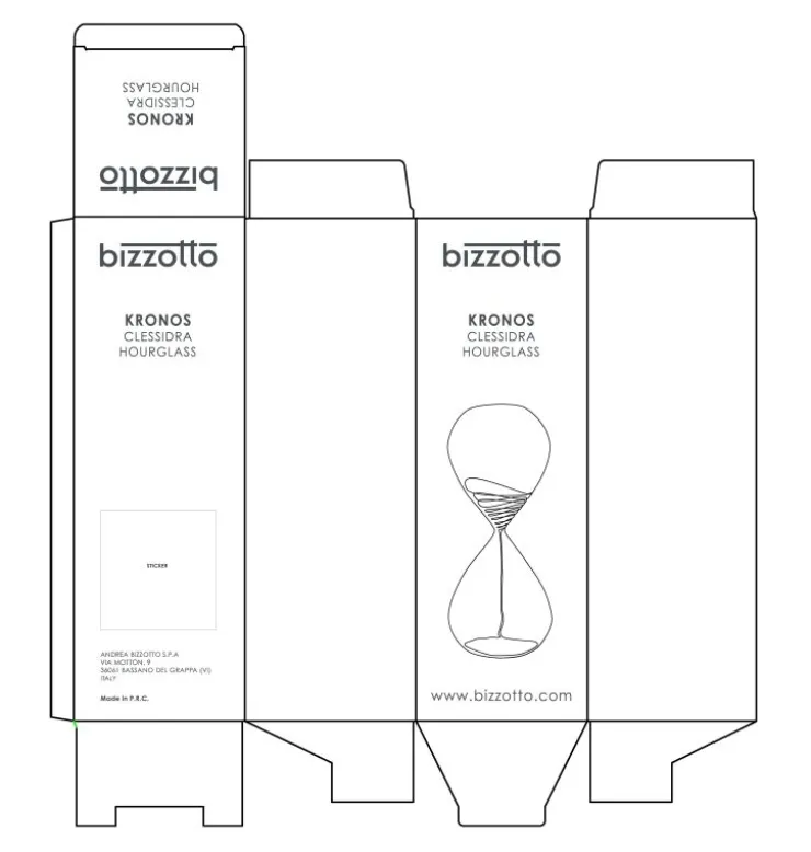 Oggettistica>Bizzotto CLESSIDRA KRONOS TRASPARENT-BIANCO H38,3