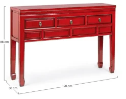 Consolle>Bizzotto CONSOLLE IN LEGNO ROSSO - JINAN