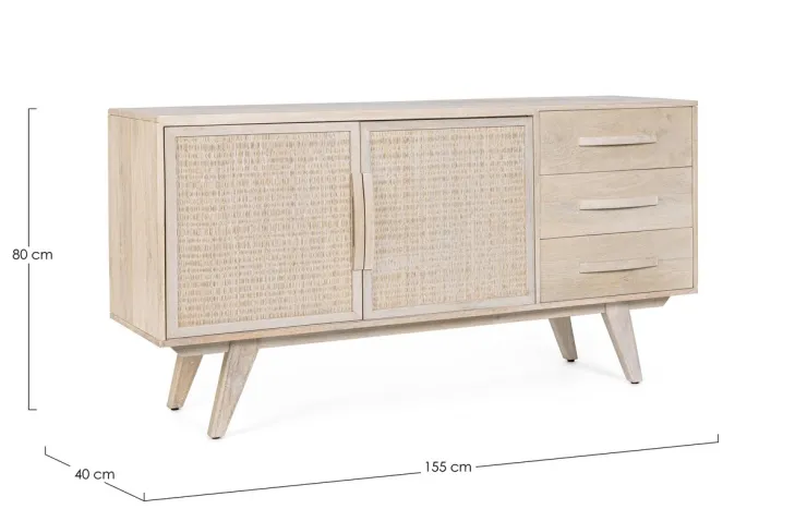 Credenze>Bizzotto CREDENZA 2 ANTE IN LEGNO - SAHANA