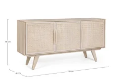Credenze>Bizzotto CREDENZA 3 ANTE IN LEGNO - SAHANA