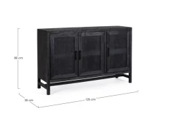 Credenze>Bizzotto CREDENZA 3 ANTE IN LEGNO - WESTON