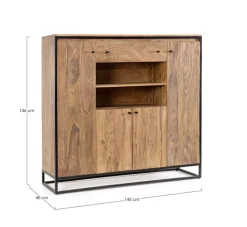 Credenze>Bizzotto CREDENZA ALTA IN LEGNO SHEESHAM - NARTAN