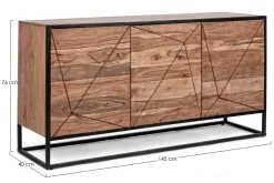 Credenze>Bizzotto CREDENZA IN LEGNO 3 ANTE - EGON