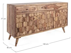 Credenze>Bizzotto CREDENZA IN LEGNO 3 ANTE - KANT