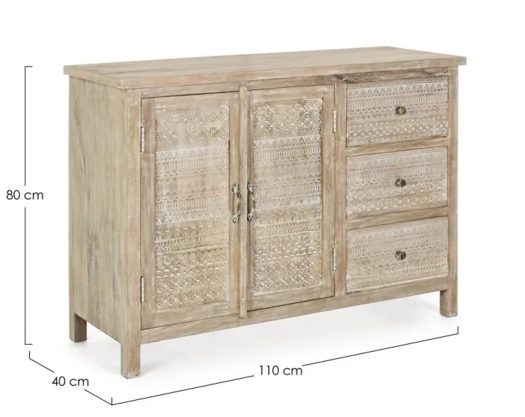 Credenze>Bizzotto CREDENZA IN LEGNO 2 ANTE - MAYRA