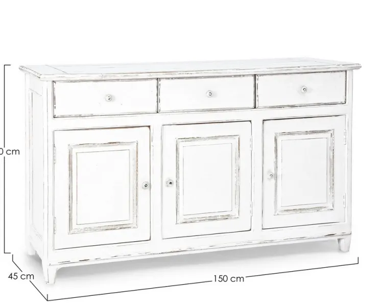 Credenze>Bizzotto CREDENZA IN LEGNO 3 ANTE - COLETTE