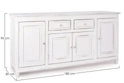 Credenze>Bizzotto CREDENZA IN LEGNO 4 ANTE - COLETTE