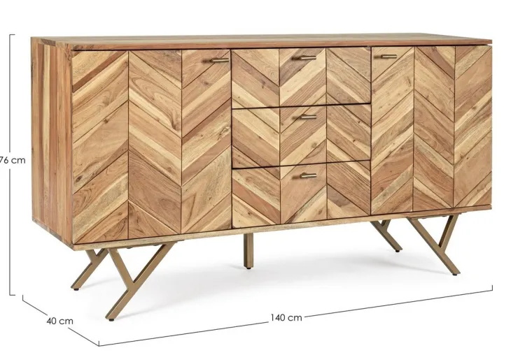 Credenze>Bizzotto CREDENZA IN LEGNO 2 ANTE - RAIDA