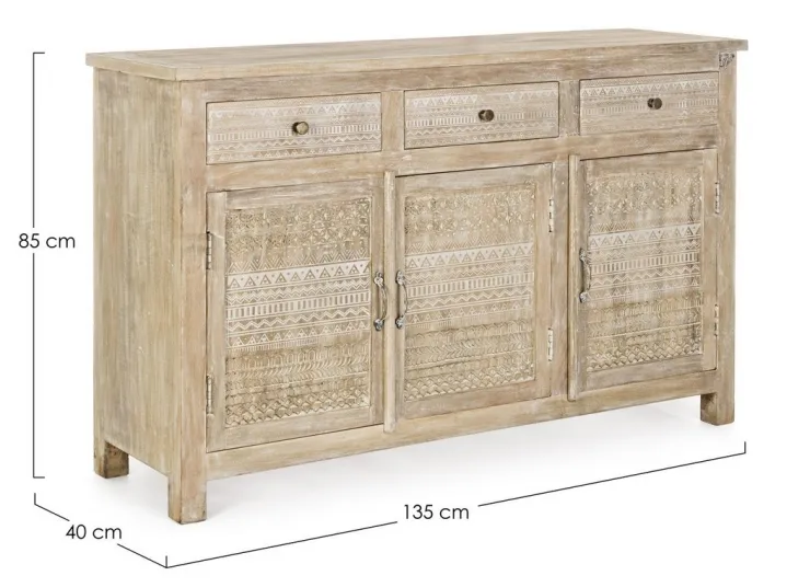 Credenze>Bizzotto CREDENZA IN LEGNO 3 ANTE - MAYRA