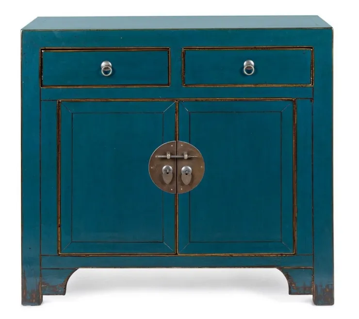 Credenze>Bizzotto CREDENZA IN LEGNO BLU- JINAN