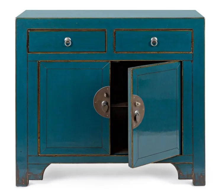 Credenze>Bizzotto CREDENZA IN LEGNO BLU- JINAN