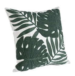 Cuscini>Bizzotto CUSCINO CON RICAMO FOGLIE 45X45