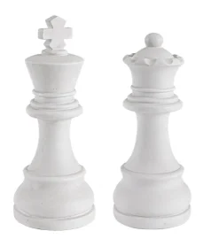 Oggettistica>Bizzotto DECORAZIONE CHESS RE-REGINA BIANCO ASS2