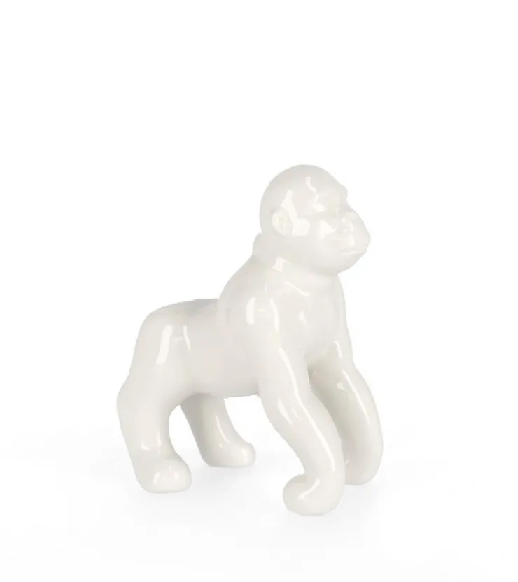 Oggettistica>Bizzotto DECORAZIONE GORILLA MOWGLI BIANCO H14