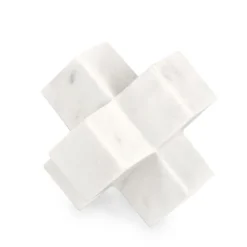 Oggettistica>Bizzotto DECORAZIONE KANDY CROCE MARMO BIANCO