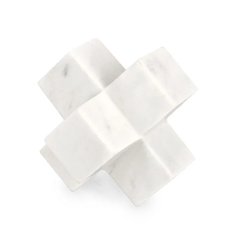 Oggettistica>Bizzotto DECORAZIONE KANDY CROCE MARMO BIANCO