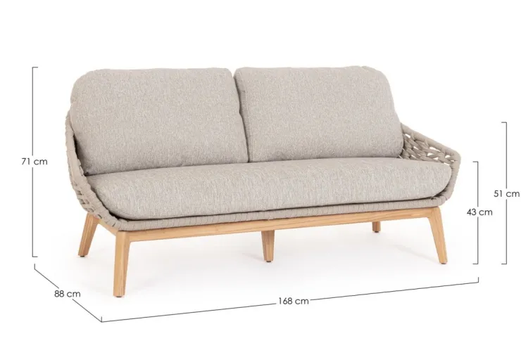 Divani>Bizzotto DIVANO 2/3 POSTI BEIGE - TAMIRES