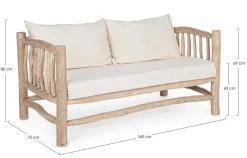 Divani>Bizzotto DIVANO CON CUSCINO IN TEAK - SAHEL