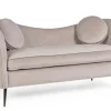 Divani>Bizzotto DIVANO IN VELLUTO GRIGIO CHIARO - CANDIS