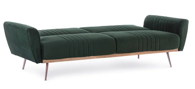 Divani Letto>Bizzotto DIVANO LETTO IN VELLUTO VERDE SCURO - JOHNNY