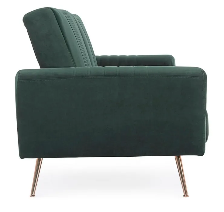 Divani Letto>Bizzotto DIVANO LETTO IN VELLUTO VERDE SCURO - JOHNNY
