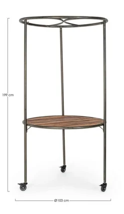 Carrelli Ed Espositori>Bizzotto ESPOSITORE IN LEGNO CON RUOTE