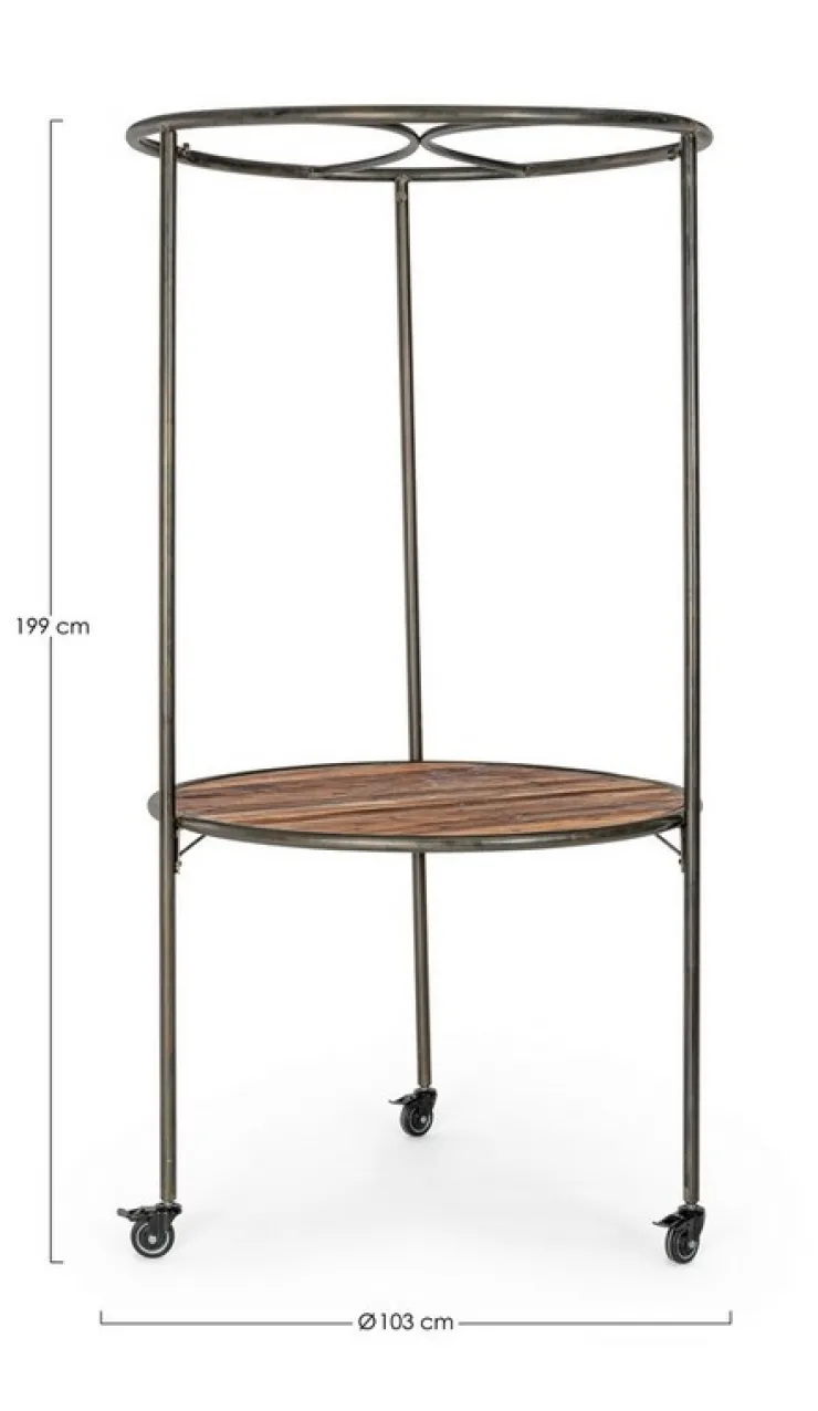 Carrelli Ed Espositori>Bizzotto ESPOSITORE IN LEGNO CON RUOTE