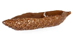 Coprivasi>Bizzotto FOGLIA DECORATIVA PIGNA MARRONE 34X12,5