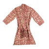Accessori In Tessuto>Bizzotto KIMONO LORIENT ROSSO C-FOGLIA-FIORE GRAN