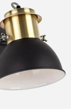 Lampade Da Parete>Bizzotto LAMPADA PARETE BROOKLYN OTTONE-NERO OP