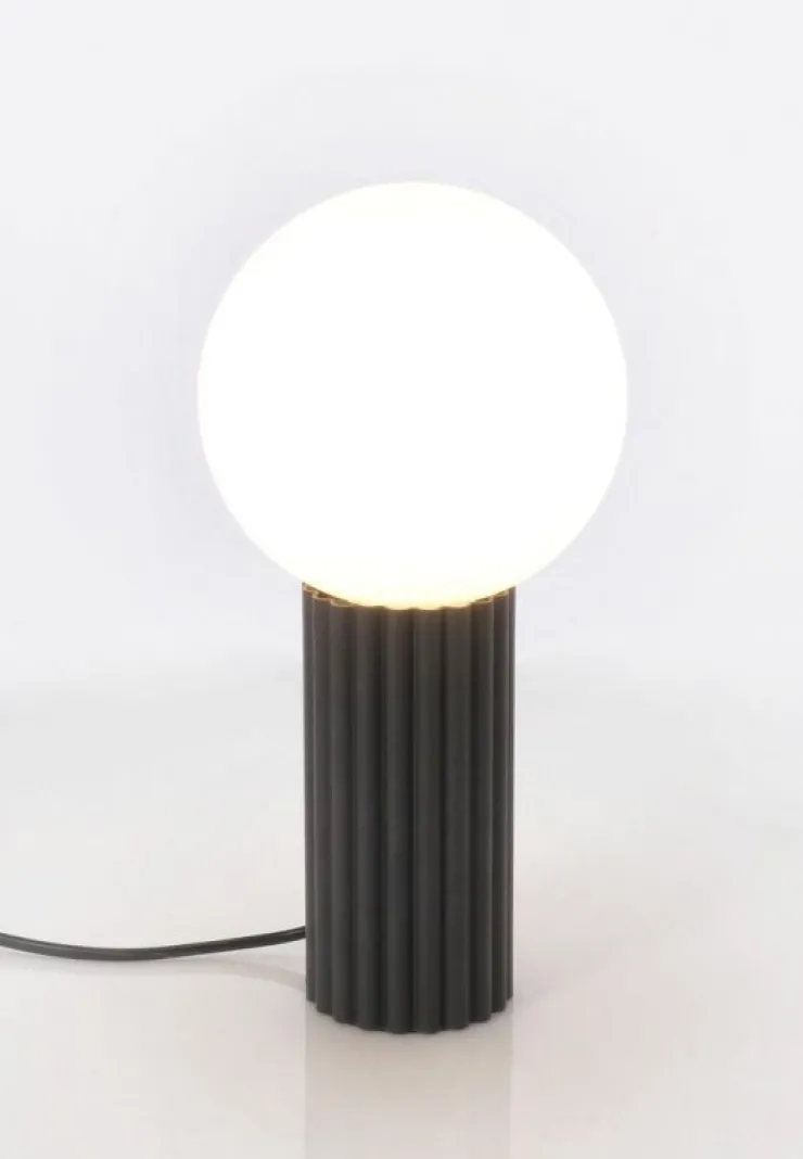Lampade Da Tavolo>Bizzotto LAMPADA TAV. DELPHINE TONDO NERO H30