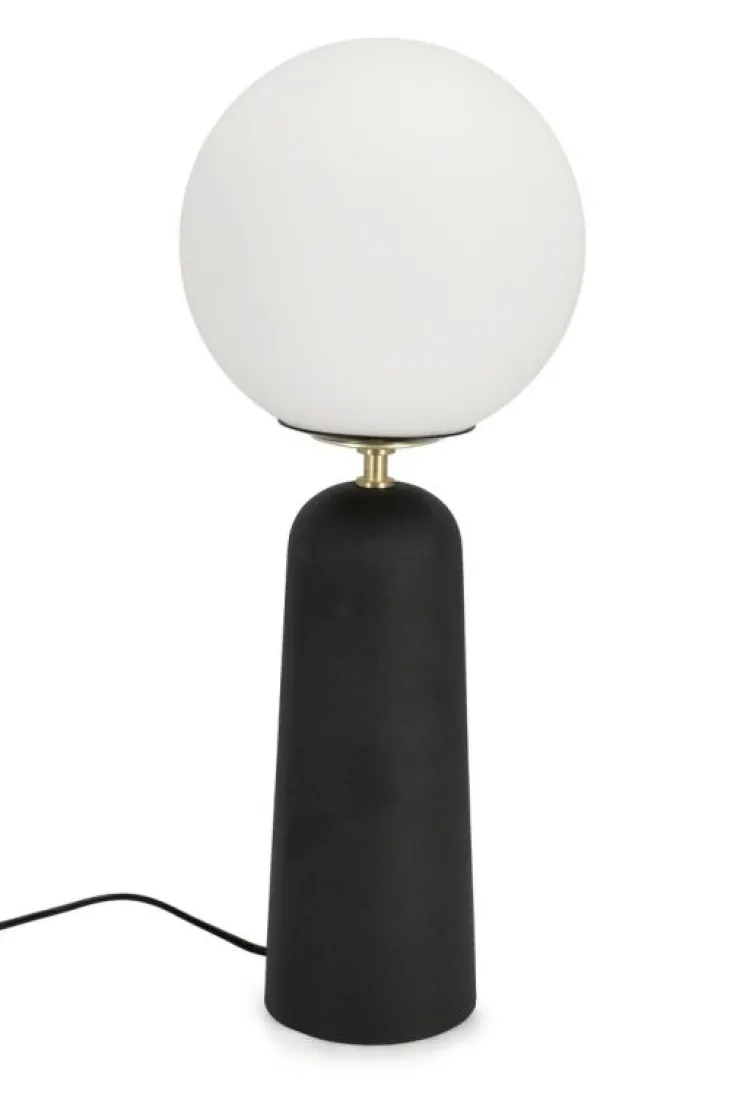 Lampade Da Tavolo>Bizzotto LAMPADA TAV. DELPHINE TONDO NERO H51