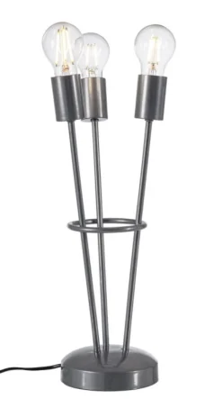 Lampade Da Tavolo>Bizzotto LAMPADA TAV. FIACCOLA 3LUCI ARGENTO H45