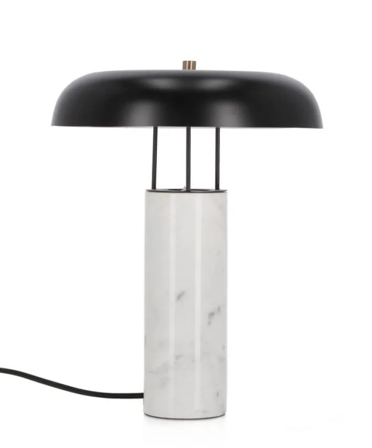 Lampade Da Tavolo>Bizzotto LAMPADA TAV. KAITHAL MARMORIZZ BIANC H33