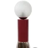 Lampade Da Tavolo>Bizzotto LAMPADA TAV. MALTON ROSSO ARGENTO H47